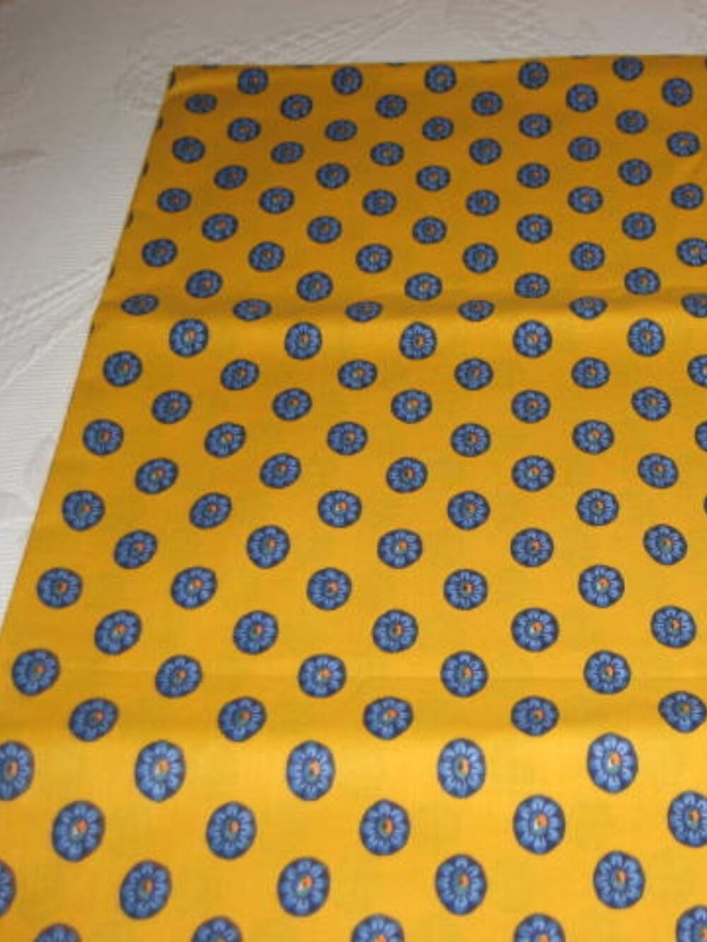 NWT Vent du Sud Tablecloth 58” X 98” Souleiado Like Cotton France Gold Blue NEW